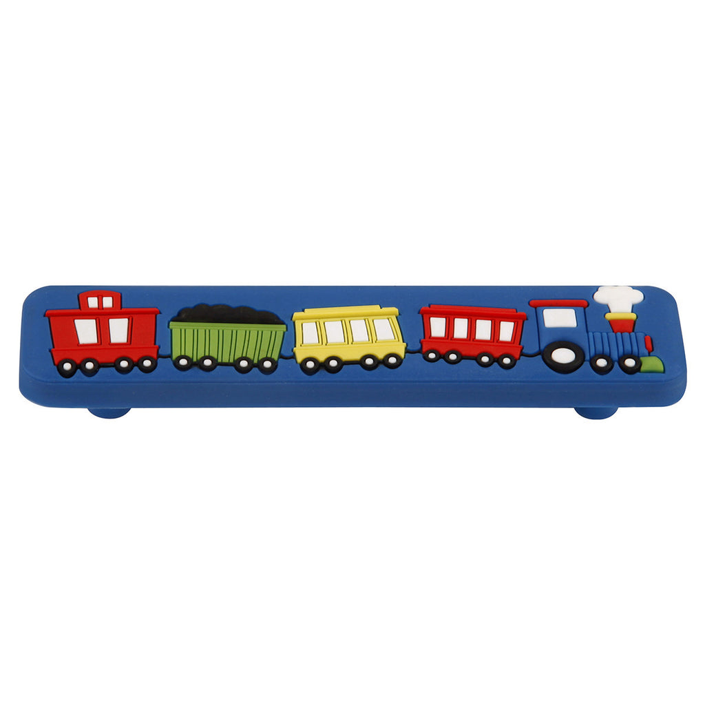 96mm Kids Long Blue Train Cabinet Pull