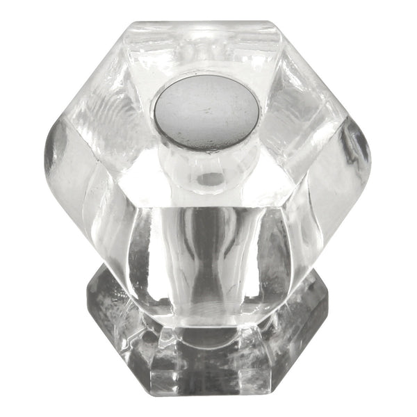 1-3/16 In. Crystal Palace Crysacrylic Bright Nickel Cabinet Knob