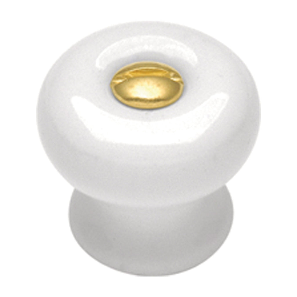 9/16 In. English Cozy White Cabinet Knob