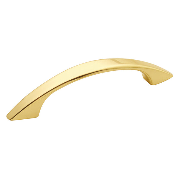 3 In. Sunnyside Polished Brass Cabinet Pull