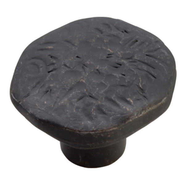 1-1/2 In. Gladstone Black Iron Cabinet Knob