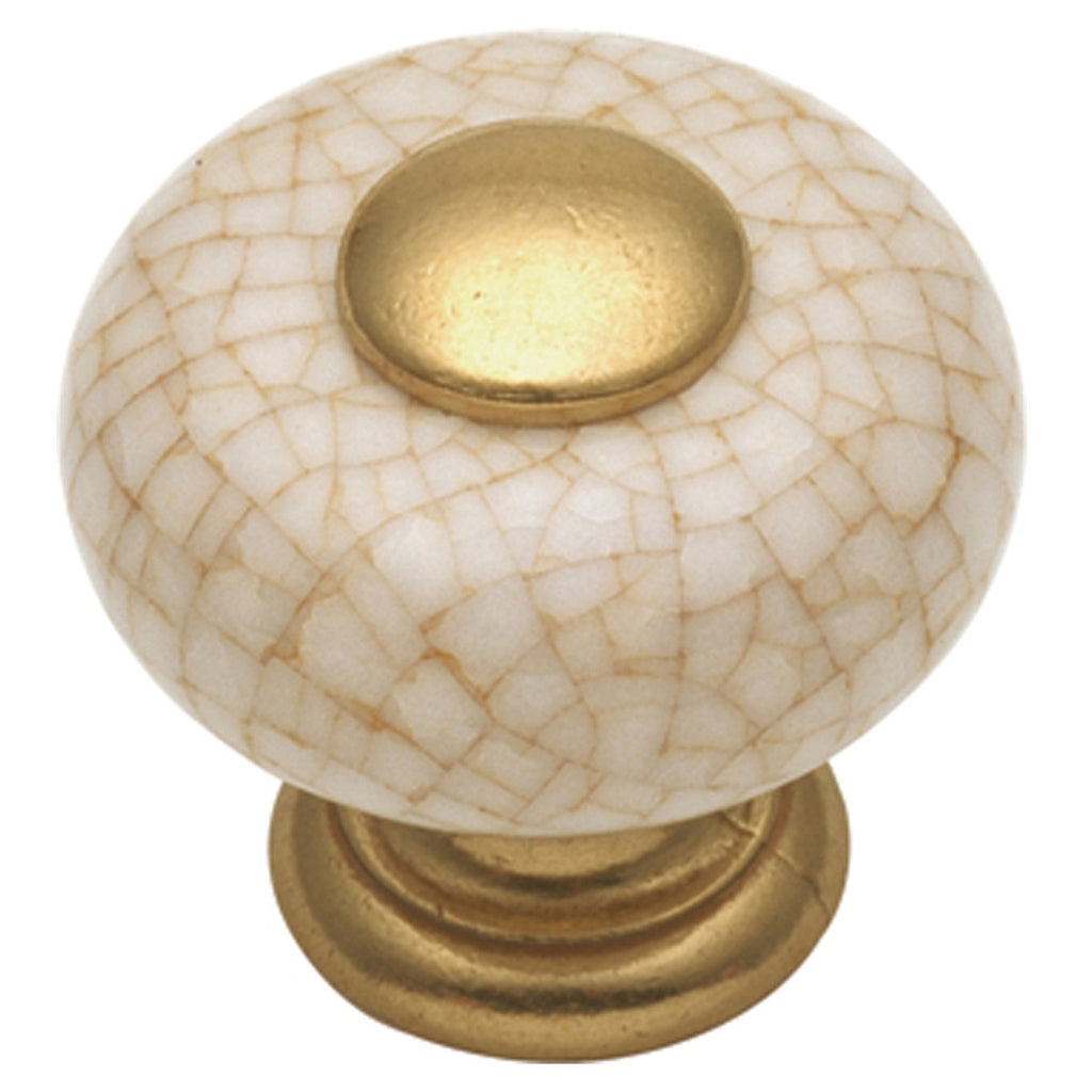 1 In. Tranquility Vintage Brown Crackle Cabinet Knob