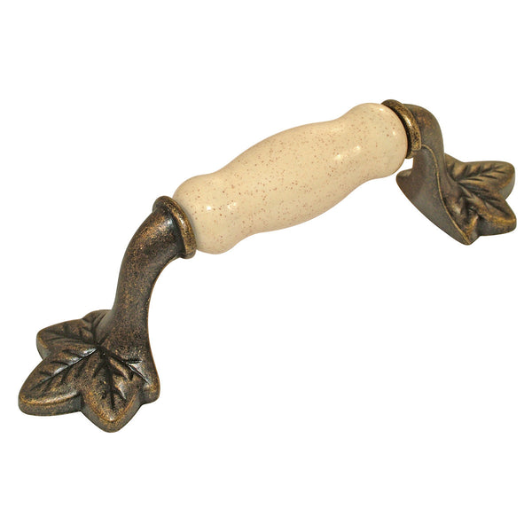 3 In. Country Casual Windover Antique With Oatmeal Cabinet Pull