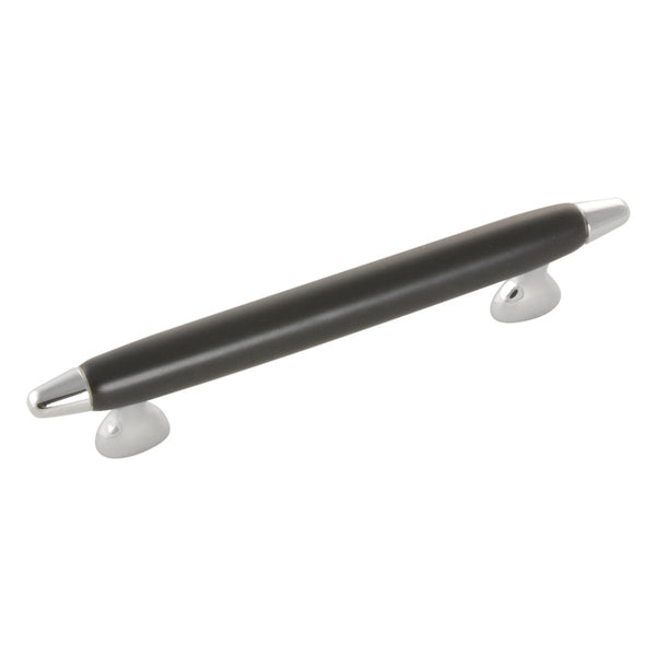 96mm Aero Chrome With Black Cabinet Pull