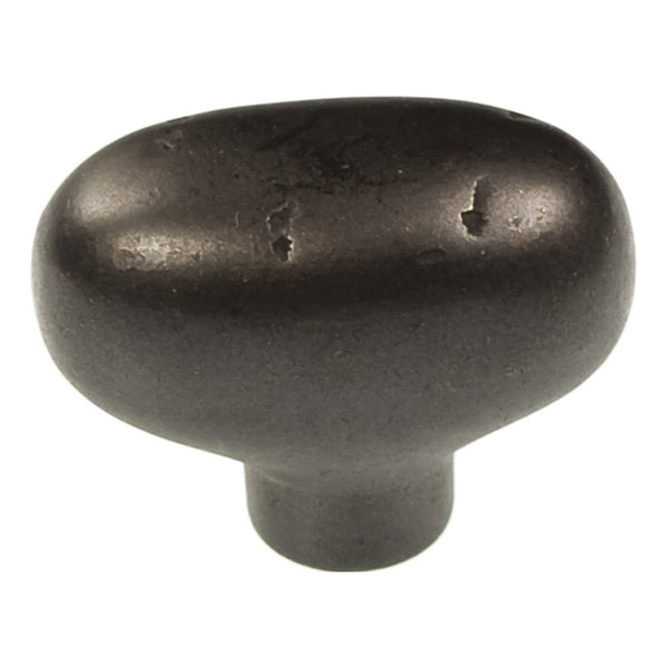 1-7/8 In. Carbonite Black Iron Cabinet Knob