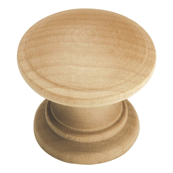 1-1/4 In. Natural Woodcraft Unfinished Wood Cabinet Knob