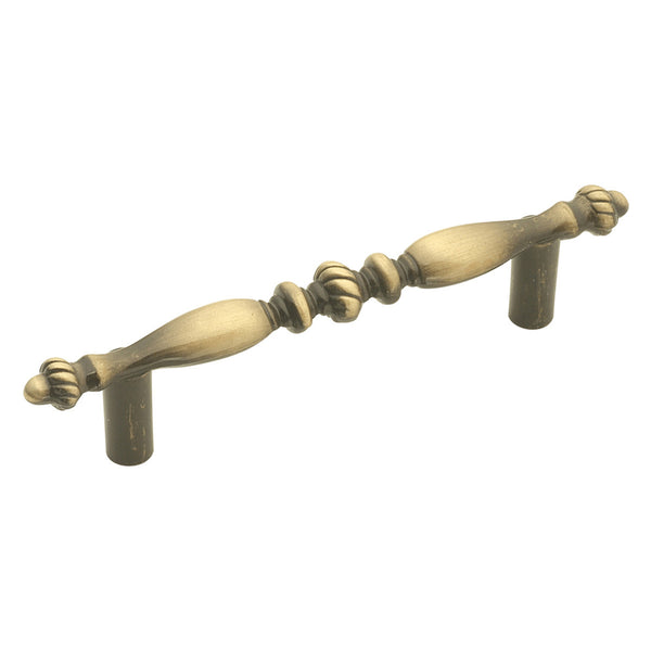 3 In. Cavalier Antique Brass Cabinet Pull