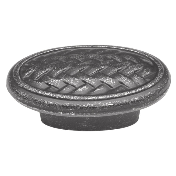 2 In. Catamaran Vibra Pewter Oval Cabinet Knob