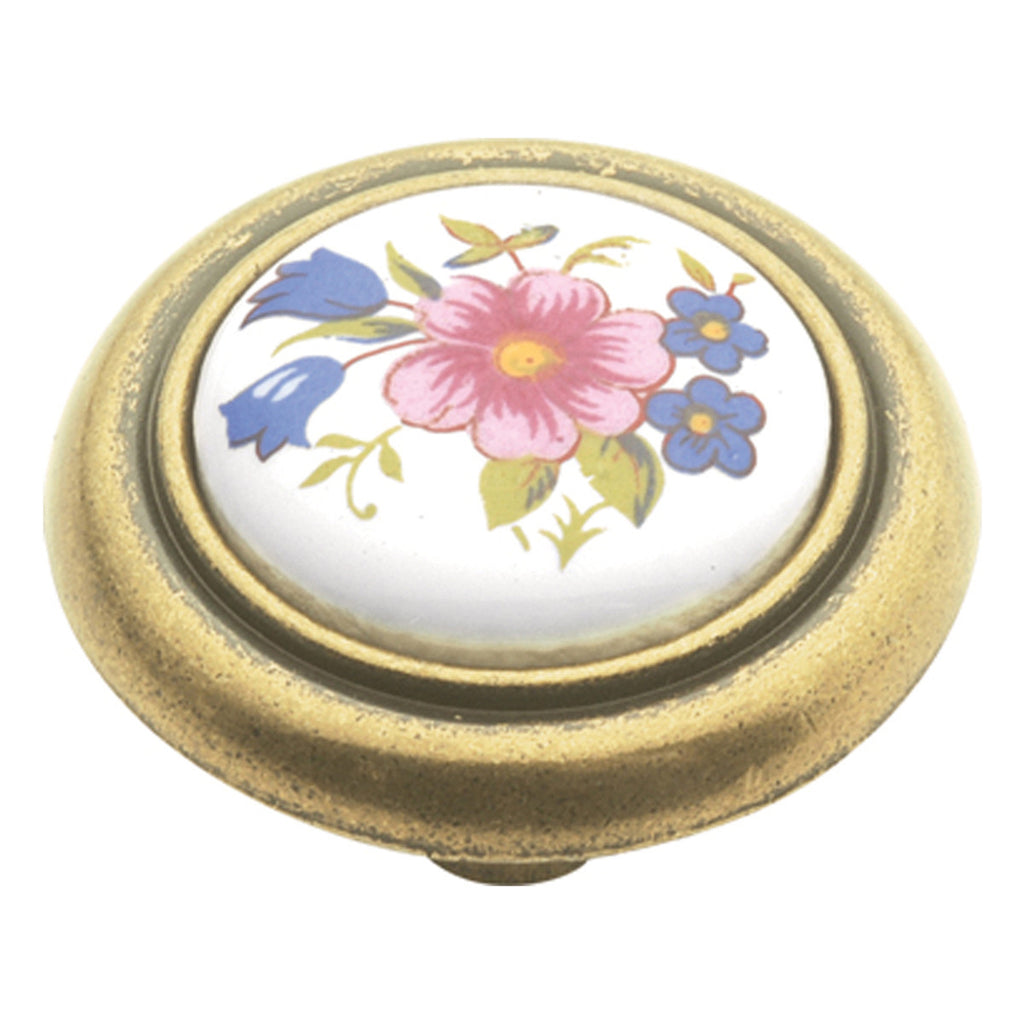 1-1/4 In. English Cozy Bouquet Cabinet Knob